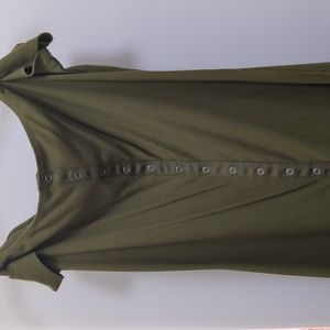 Green button down Dress